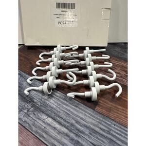 20 Pack Magnetic Hooks, 30lbs+ Heavy Duty Strong Magnets- (WHITE)